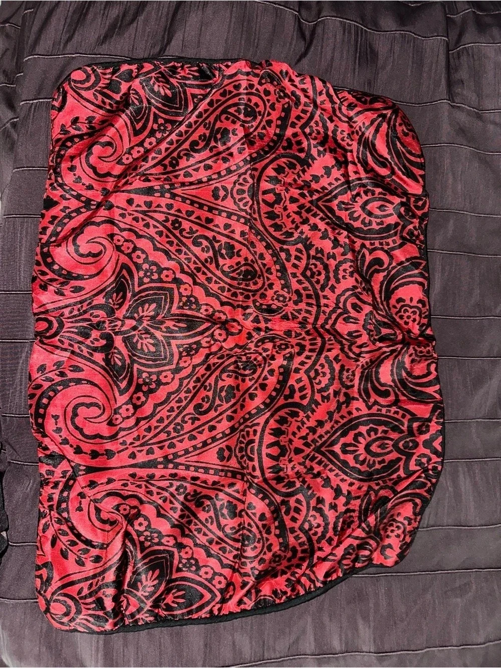 Red & Black Paisley Pillow Covers set of 2